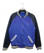 POLO RALPH LAURENポロ・ラルフローレン）の古着「スウェットスタジャン」｜ネイビー×ブラック