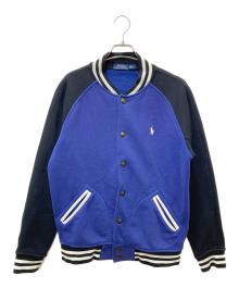 POLO RALPH LAUREN（ポロ・ラルフローレン）の古着「スウェットスタジャン」｜ネイビー×ブラック