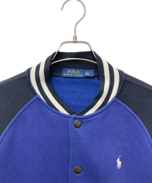 POLO RALPH LAUREN（ポロ・ラルフローレン）POLO RALPH LAUREN (ポロ・ラルフローレン) スウェットスタジャン ネイビー×ブラック サイズ:Sの古着・服飾アイテム