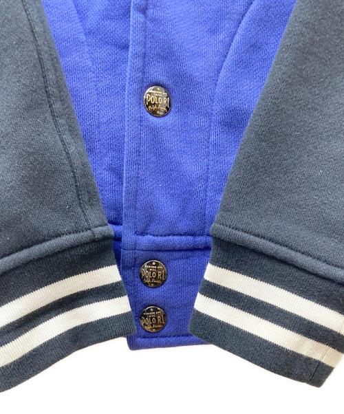 POLO RALPH LAUREN（ポロ・ラルフローレン）POLO RALPH LAUREN (ポロ・ラルフローレン) スウェットスタジャン ネイビー×ブラック サイズ:Sの古着・服飾アイテム