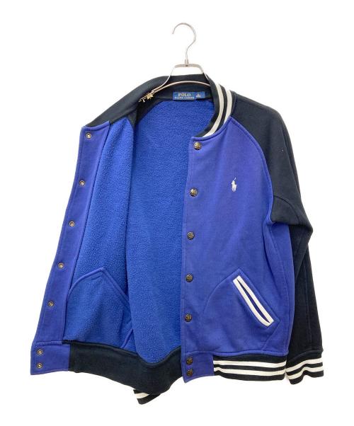 POLO RALPH LAUREN（ポロ・ラルフローレン）POLO RALPH LAUREN (ポロ・ラルフローレン) スウェットスタジャン ネイビー×ブラック サイズ:Sの古着・服飾アイテム