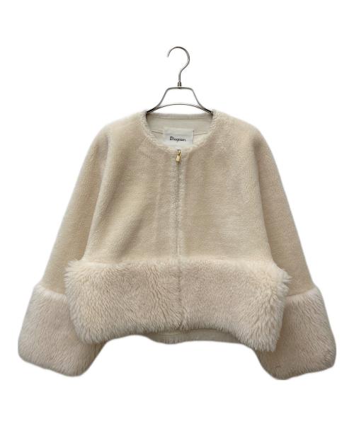 Diagram GRACE CONTINENTAL（ダイアグラム グレースコンチネンタル）Diagram GRACE CONTINENTAL (ダイアグラム グレースコンチネンタル) ウールボアジャケット ベージュ サイズ:36の古着・服飾アイテム