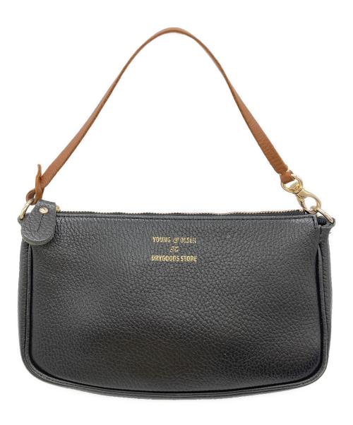YOUNG & OLSEN The DRYGOODS STORE（ヤングアンドオルセン ザ ドライグッズストア）YOUNG & OLSEN The DRYGOODS STORE (ヤングアンドオルセン ザ ドライグッズストア) FRAMeWORK (フレームワーク) 別注ストラップ付ショルダーポーチ ブラックの古着・服飾アイテム