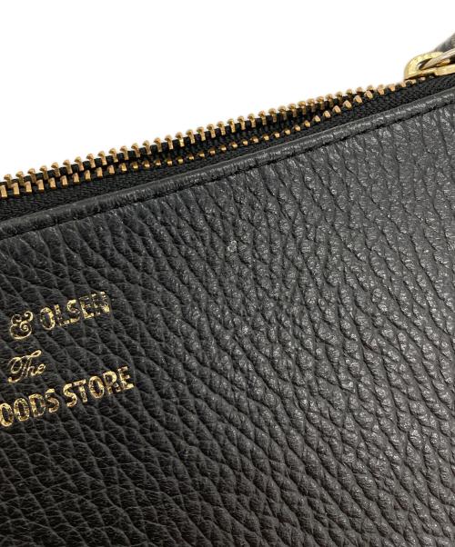 YOUNG & OLSEN The DRYGOODS STORE（ヤングアンドオルセン ザ ドライグッズストア）YOUNG & OLSEN The DRYGOODS STORE (ヤングアンドオルセン ザ ドライグッズストア) FRAMeWORK (フレームワーク) 別注ストラップ付ショルダーポーチ ブラックの古着・服飾アイテム
