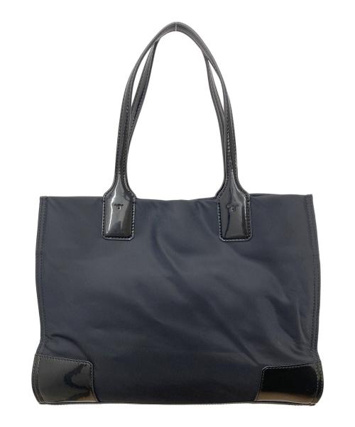 TORY BURCH（トリーバーチ）TORY BURCH (トリーバーチ) ナイロンエナメルトートバッグ ブラックの古着・服飾アイテム
