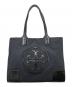 TORY BURCH（トリーバーチ）の古着「ナイロンエナメルトートバッグ」｜ブラック