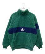 adidasアディダス）の古着「Winter Fleece JKT」｜グリーン×ネイビー