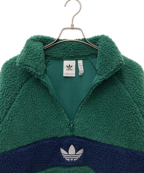 adidas（アディダス）adidas (アディダス) Winter Fleece JKT グリーン×ネイビー サイズ:XLの古着・服飾アイテム