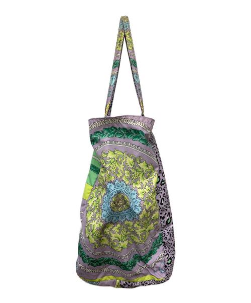 VERSACE（ヴェルサーチェ）VERSACE (ヴェルサーチェ) プリントトートバッグ DBFI004 パープルの古着・服飾アイテム