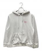 stussyステューシー）の古着「プルオーバーパーカー」｜ホワイト