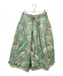 PINK HOUSE（ピンクハウス）の古着「ひつじプリントスカート」｜グリーン