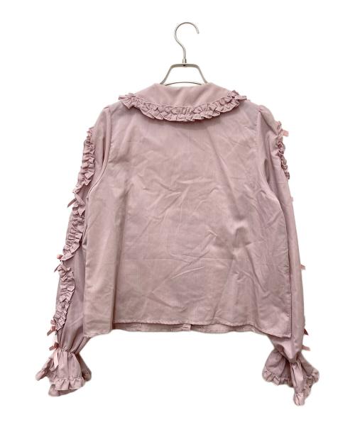 CHALMIERE（シャルミエール）CHALMIERE (シャルミエール) フリルブラウス ピンク サイズ:M 未使用品の古着・服飾アイテム