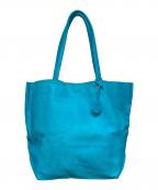 RENレン）の古着「レザートートバッグ」｜ターコイズ