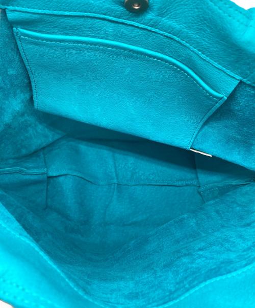 REN（レン）REN (レン) レザートートバッグ ターコイズの古着・服飾アイテム