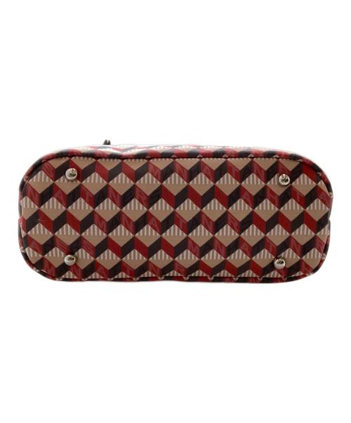 Manhattaner`s（マンハッタナーズ）Manhattaner`s (マンハッタナーズ) ネコプリントモノグラムトートバッグ レッドの古着・服飾アイテム