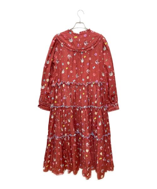 alcali（アルカリ）alcali (アルカリ) 猫柄フリルワンピース レッド サイズ:表記なし 未使用品の古着・服飾アイテム