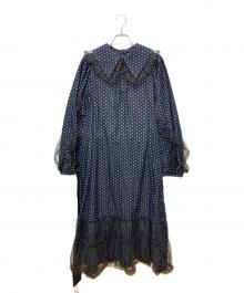 alcali（アルカリ）の古着「ドットフリルワンピース」｜インディゴ