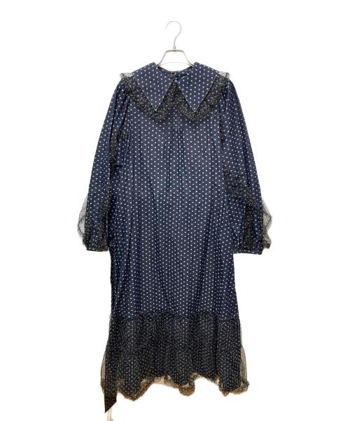 alcali（アルカリ）alcali (アルカリ) ドットフリルワンピース インディゴ サイズ:表記なし 未使用品の古着・服飾アイテム