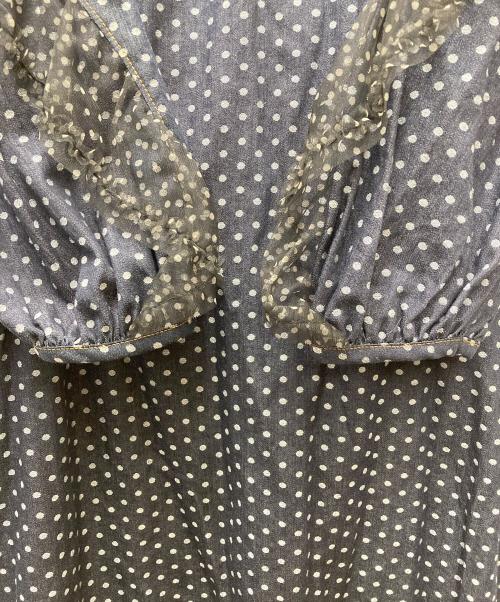 alcali（アルカリ）alcali (アルカリ) ドットフリルワンピース インディゴ サイズ:表記なし 未使用品の古着・服飾アイテム