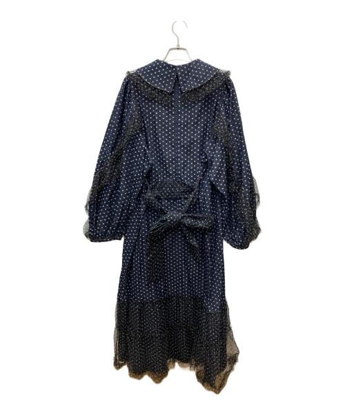 alcali（アルカリ）alcali (アルカリ) ドットフリルワンピース インディゴ サイズ:表記なし 未使用品の古着・服飾アイテム