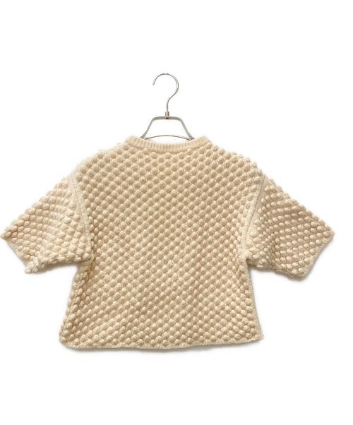Chloe（クロエ）Chloe (クロエ) ポップコーン編み半袖ニット ベージュ サイズ:Sの古着・服飾アイテム