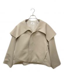 MIESROHE（ミースロエ）の古着「sustainableビックカラーショートトレンチコート」｜ベージュ