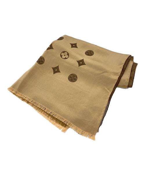 LOUIS VUITTON（ルイ ヴィトン）LOUIS VUITTON (ルイ ヴィトン) シルクアセテートモノグラムストール ブラウンの古着・服飾アイテム