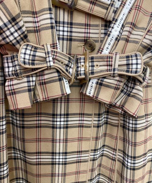 Ameri（アメリ）AMERI (アメリ) PASS CODE CHECK COAT ベージュ サイズ:Sの古着・服飾アイテム