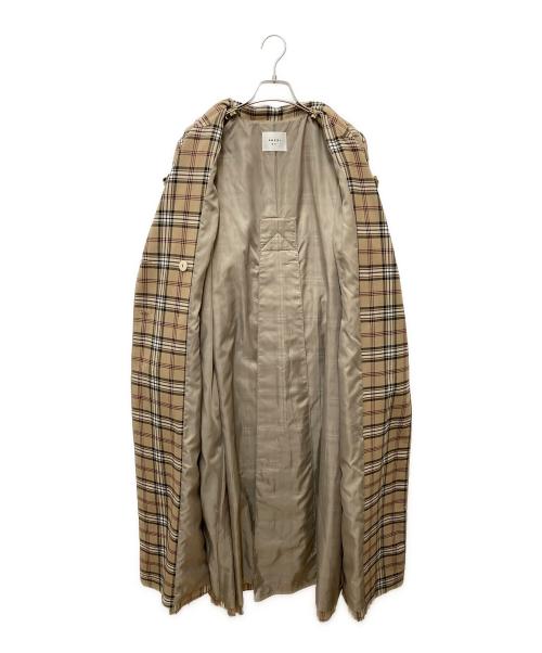 Ameri（アメリ）AMERI (アメリ) PASS CODE CHECK COAT ベージュ サイズ:Sの古着・服飾アイテム