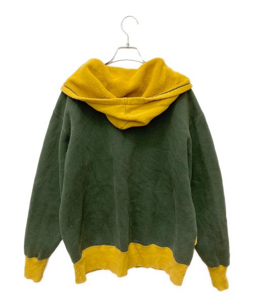 JELADO（ジェラード）JELADO (ジェラード) 後付けスウェットパーカー グリーン×イエロー サイズ:XLの古着・服飾アイテム