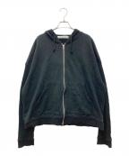 ABELIA EDWARD GOUCHAアベリアエドワードゴーチャ）の古着「サーマル切替ジップパーカー」｜ブラック