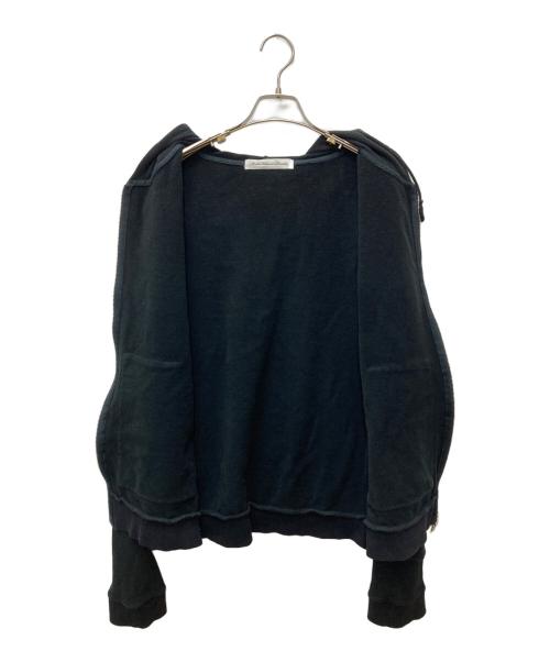 ABELIA EDWARD GOUCHA（アベリアエドワードゴーチャ）ABELIA EDWARD GOUCHA (アベリアエドワードゴーチャ) サーマル切替ジップパーカー ブラック サイズ:Fの古着・服飾アイテム