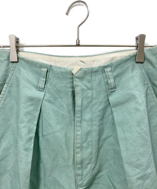saby（サバイ）saby (サバイ) タックパンツ 黄緑 サイズ:Mの古着・服飾アイテム