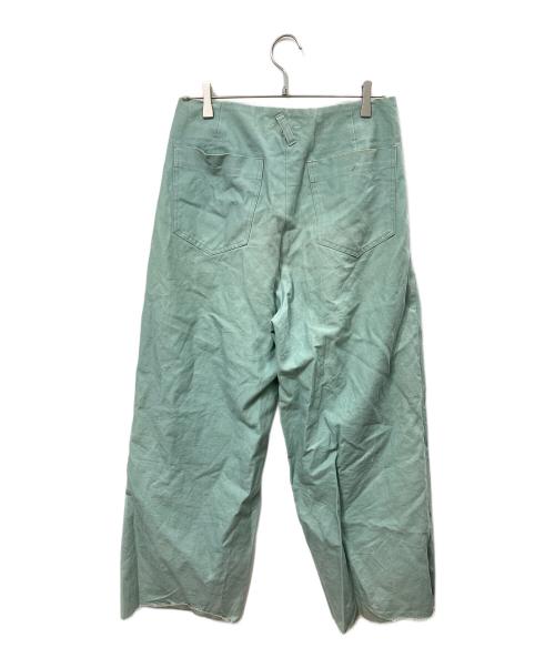 saby（サバイ）saby (サバイ) タックパンツ 黄緑 サイズ:Mの古着・服飾アイテム
