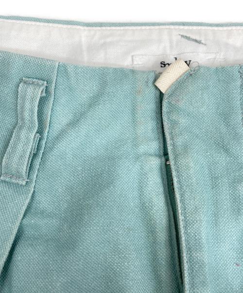 saby（サバイ）saby (サバイ) タックパンツ 黄緑 サイズ:Mの古着・服飾アイテム