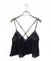 Spick and Span（スピック＆スパン）の古着「クロシェニットキャミソール」｜ブラック