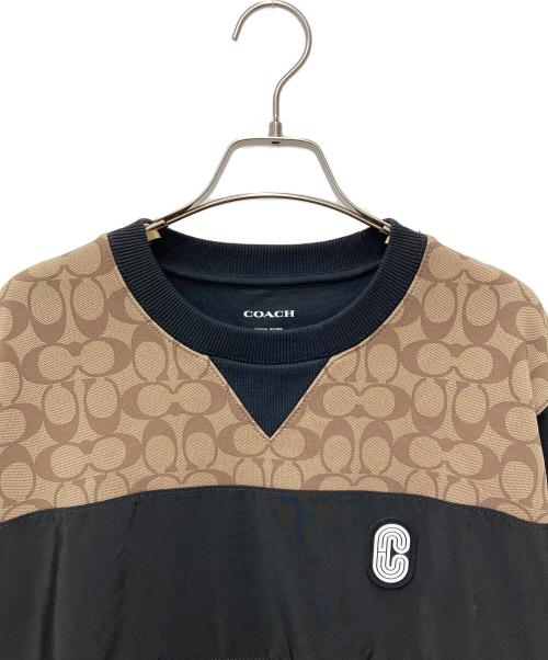 COACH（コーチ）COACH (コーチ) シグネチャースウェット ベージュ サイズ:MEDIUMの古着・服飾アイテム
