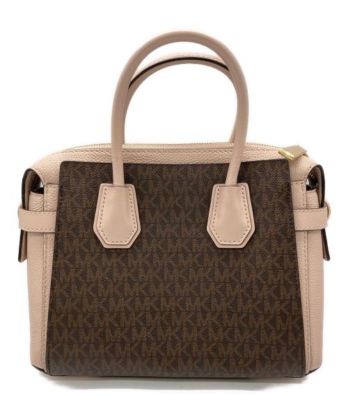 MICHAEL KORS（マイケル・コース）MICHAEL KORS (マイケル・コース) サッチェルスモール 2WAYバッグ ブラウン×ピンクの古着・服飾アイテム