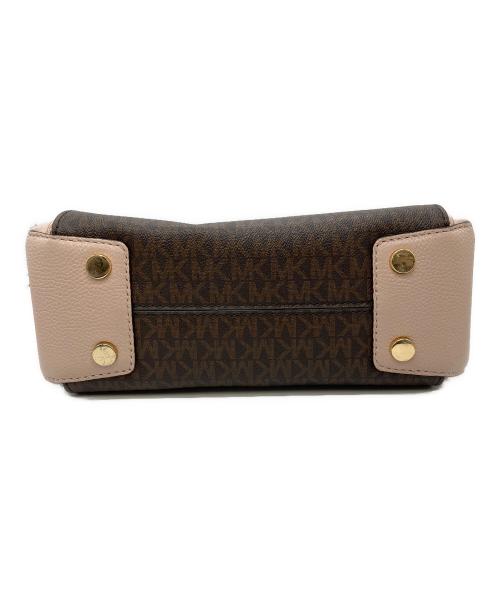 MICHAEL KORS（マイケル・コース）MICHAEL KORS (マイケル・コース) サッチェルスモール 2WAYバッグ ブラウン×ピンクの古着・服飾アイテム