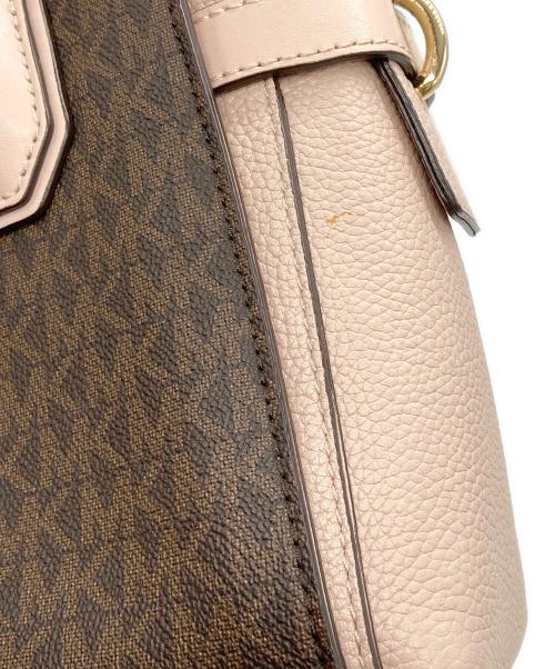 MICHAEL KORS（マイケル・コース）MICHAEL KORS (マイケル・コース) サッチェルスモール 2WAYバッグ ブラウン×ピンクの古着・服飾アイテム