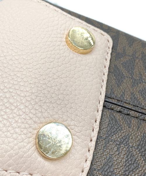MICHAEL KORS（マイケル・コース）MICHAEL KORS (マイケル・コース) サッチェルスモール 2WAYバッグ ブラウン×ピンクの古着・服飾アイテム