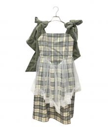 PAMEO POSE（パメオポーズ）の古着「VEILED DRESS」｜グリーン