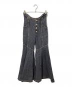 PAMEO POSEパメオポーズ）の古着「Super Flare Pants」｜ブラック