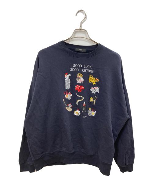 Marble SUD（マーブルシュッド）Marble SUD (マーブルシュッド) EMB干支スウェット ネイビー サイズ:表記無しの古着・服飾アイテム