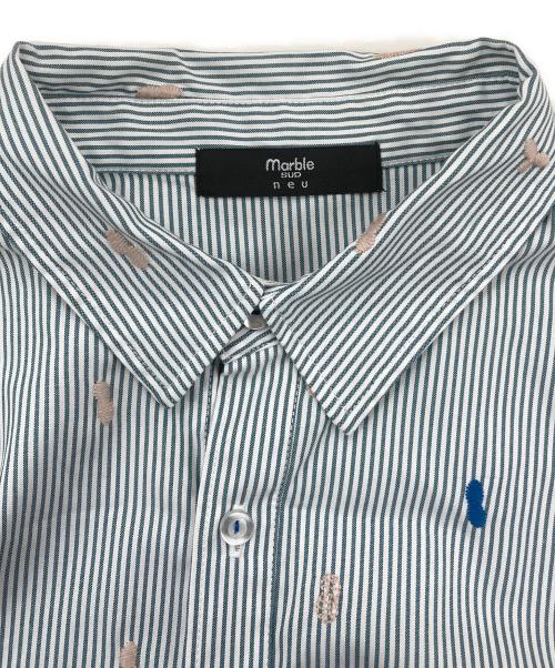 Marble SUD（マーブルシュッド）Marble SUD (マーブルシュッド) EMB rakkasei BIG シャツ 黄緑 サイズ:FREEの古着・服飾アイテム