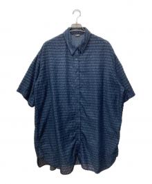 Marble SUD（マーブルシュッド）の古着「ジャガードチュニックワンピース」｜ブルー