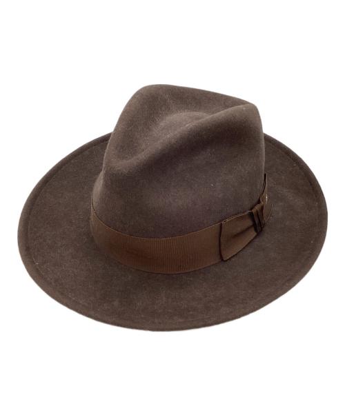 STETSON（ステットソン）STETSON (ステットソン) 中折れウールハット ブラウン サイズ:MEDIUMの古着・服飾アイテム