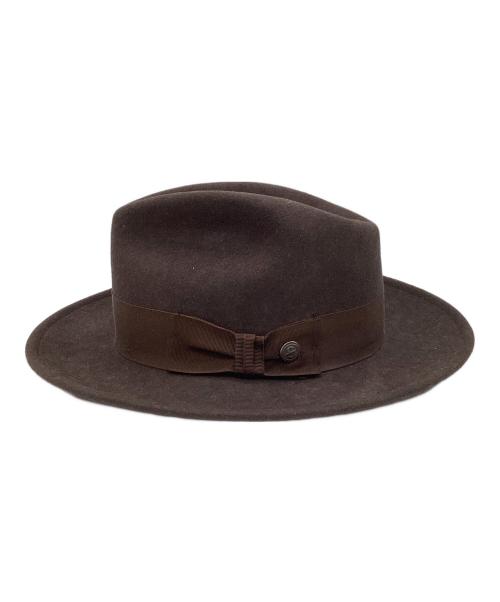 STETSON（ステットソン）STETSON (ステットソン) 中折れウールハット ブラウン サイズ:MEDIUMの古着・服飾アイテム