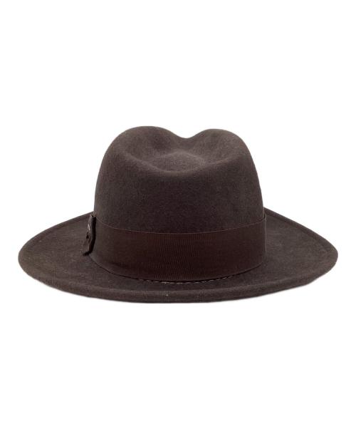 STETSON（ステットソン）STETSON (ステットソン) 中折れウールハット ブラウン サイズ:MEDIUMの古着・服飾アイテム