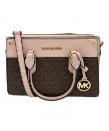 MICHAEL KORS（マイケル・コース）の古着「サッチェルスモール2WAYバッグ」｜ブラウン×ピンク
